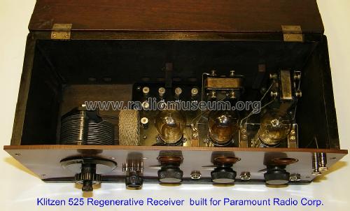 Paramount Regenerative Receiver 525; Klitzen Radio (ID = 1246050) Radio