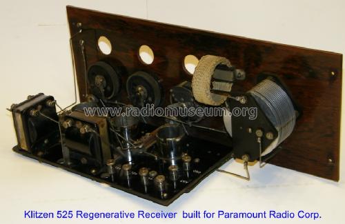 Paramount Regenerative Receiver 525; Klitzen Radio (ID = 1246052) Radio