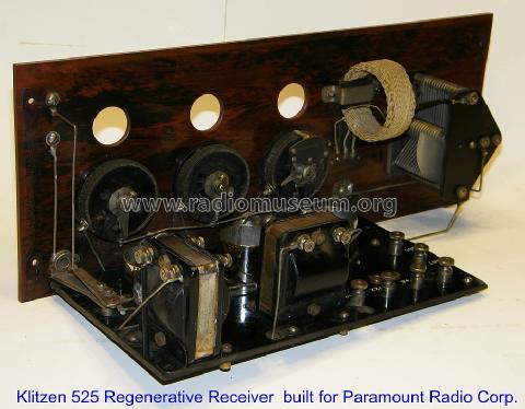 Paramount Regenerative Receiver 525; Klitzen Radio (ID = 1246053) Radio