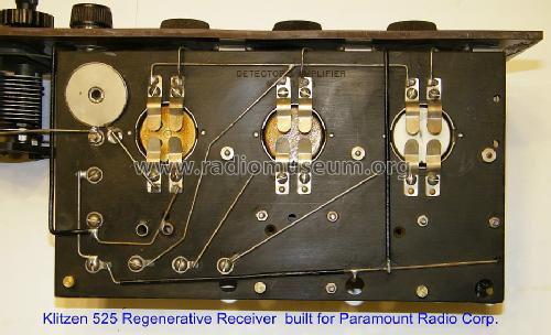 Paramount Regenerative Receiver 525; Klitzen Radio (ID = 1246054) Radio
