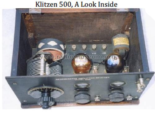 Regenerative Amplifying Receiver No. 500; Klitzen Radio (ID = 1245841) Radio