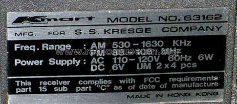 63162 ; Kmart Corporation, S (ID = 818741) Radio