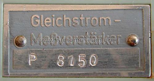 Gleichstrom-Messverstärker P8150; Knick; Berlin (ID = 763005) Equipment