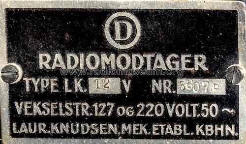 LK12V; Knudsen, Lauritz LK; (ID = 3119069) Radio