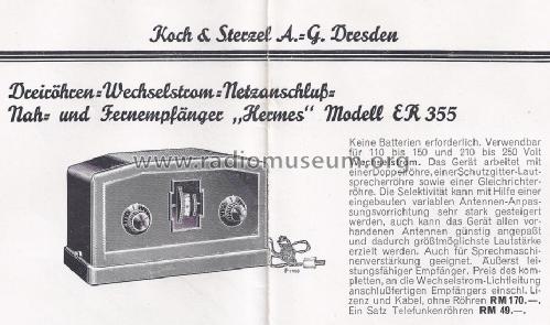 Hermes ER355; Koch & Sterzel AG; (ID = 1395265) Radio