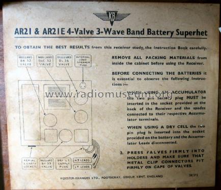 AR21; Kolster Brandes Ltd. (ID = 1668967) Radio