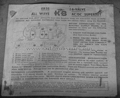 ER35; Kolster Brandes Ltd. (ID = 1718439) Radio