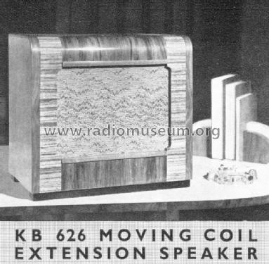 Moving Coil Extension Speaker KB 626; Kolster Brandes Ltd. (ID = 2332268) Speaker-P