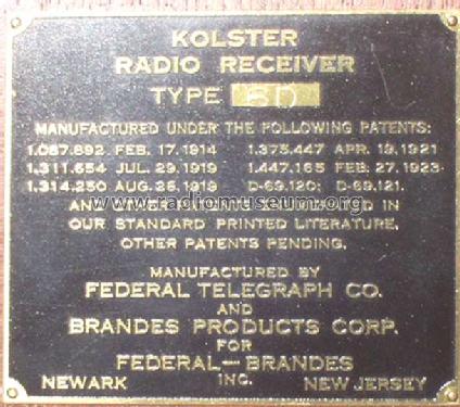 6-D ; Kolster; USA (ID = 485977) Radio