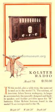 7-B ; Kolster; USA (ID = 807507) Radio