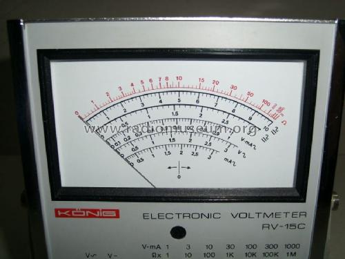 Electronic Voltmeter RV-15C; König Electronic (ID = 776418) Equipment