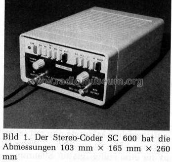 Stereo-Coder SC 600; König Electronic (ID = 485497) Ausrüstung