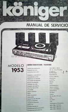 Quadro Sound System 1953; Königer marca; (ID = 3088961) Radio