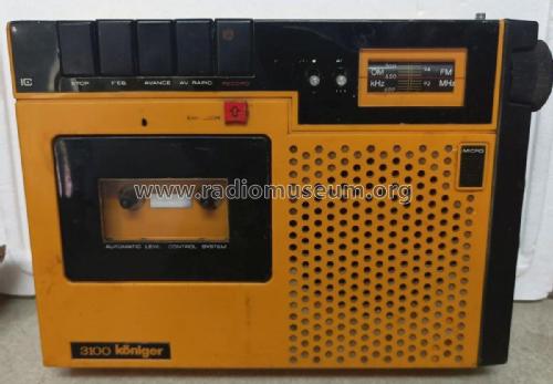 Radio Cassette 3100; Königer marca; (ID = 3088737) Radio