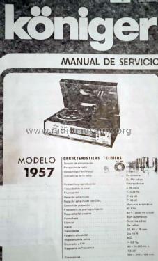 Stereo Center 1957; Königer marca; (ID = 3088973) Radio