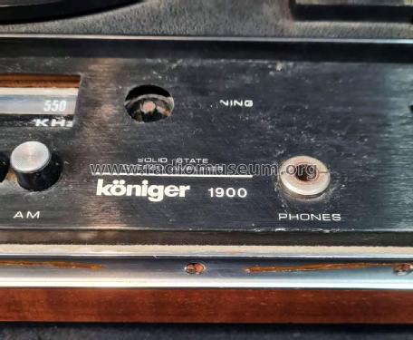 Stereo Center Solid State Amplifier 1900; Königer marca; (ID = 3088947) Radio