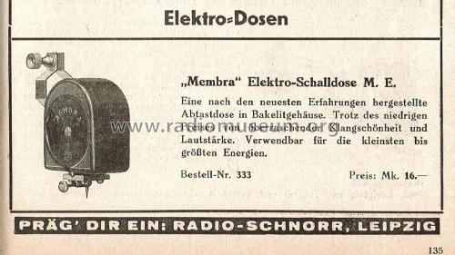 Membra Elektro-Schalldose M.E.; Konski & Krüger, (ID = 2610171) Micrófono/PU