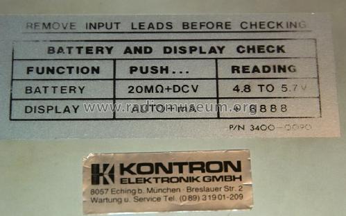 DMM - Digital.Multimeter 4030; Kontron Electronics, (ID = 1634804) Equipment