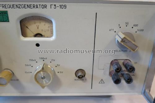 Г3-109 Генератор сигналов низкочастотный G3-109 Low Frequency Generator; Korpus Plant, (ID = 3116786) Equipment