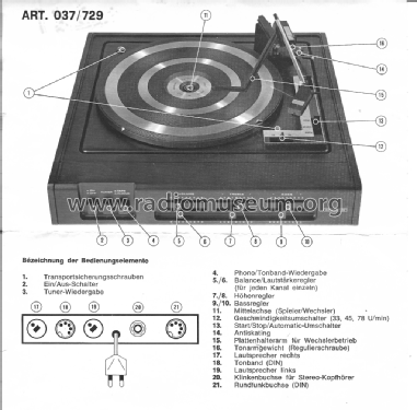 Körting Stereo-Plattenwechsler Art.Nr. 037/729; Neckermann-Versand (ID = 2319095) R-Player