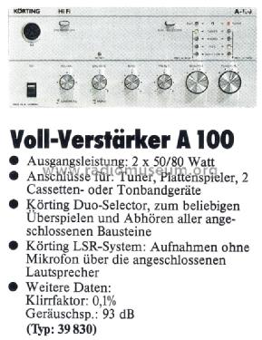 A-100 Typ: 39830; Körting-Radio; (ID = 1007082) Ampl/Mixer