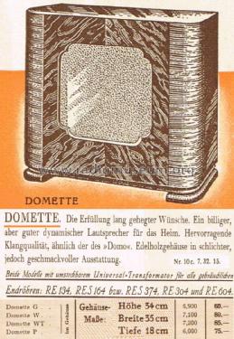 Excello Domette W; Körting-Radio; (ID = 3014953) Speaker-P