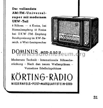 Dominus S50U; Körting-Radio; (ID = 2648526) Radio