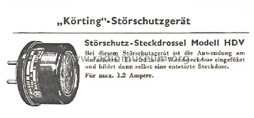 HF-Steckdrossel HDV; Körting-Radio; (ID = 1690833) mod-past25