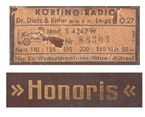 Honoris 38 S4242W; Körting-Radio; (ID = 414188) Radio