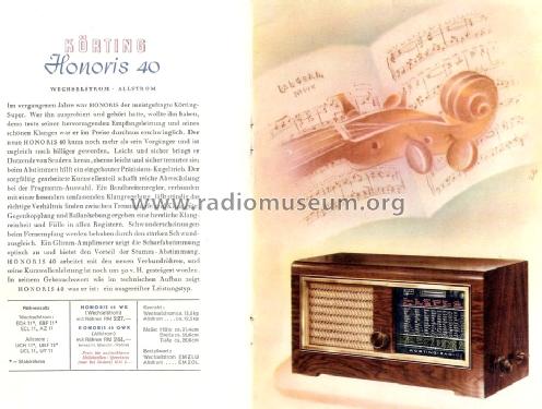 Honoris 40WK; Körting-Radio; (ID = 1666210) Radio