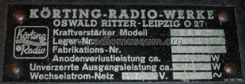 HSW II ; Körting-Radio; (ID = 754782) Ampl/Mixer