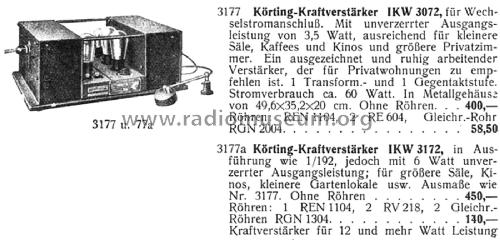 IKW3072 ; Körting-Radio; (ID = 2657113) Ampl/Mixer