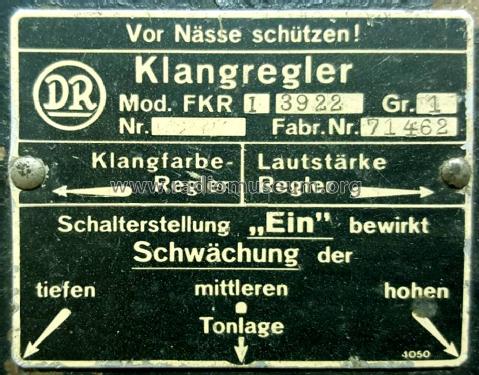 Klangregler FKR; Körting-Radio; (ID = 2179787) Misc