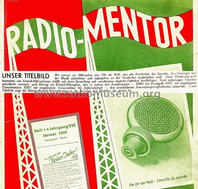 Kristall-Mikrofon KMV Größe 2; Körting-Radio; (ID = 3088193) Microphone/PU