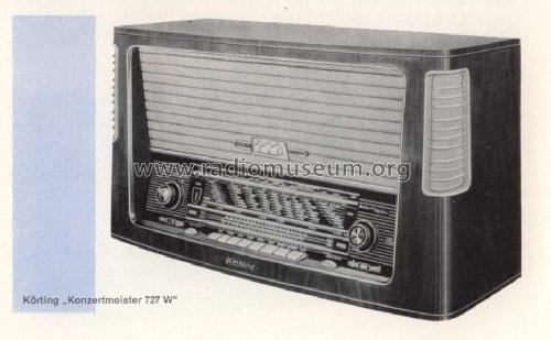 Konzertmeister 727 W; Körting-Radio; (ID = 1108503) Radio