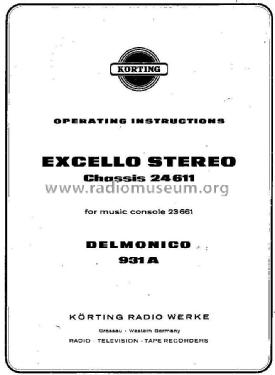 Körting-Delmonico 931 and 931A Ch= 24611 for 23661; Körting-Radio; (ID = 1277448) Radio