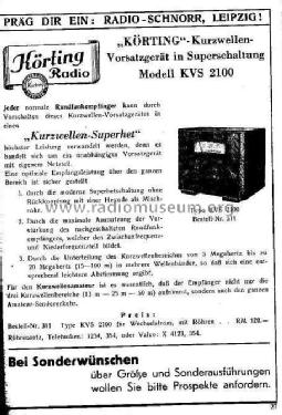 KVS2100W; Körting-Radio; (ID = 1312285) Converter