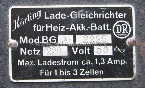 Ladegleichrichter BGB; Körting-Radio; (ID = 1660928) Power-S