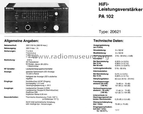 Leistungsendstufe PA-102; Körting-Radio; (ID = 2681214) Ampl/Mixer