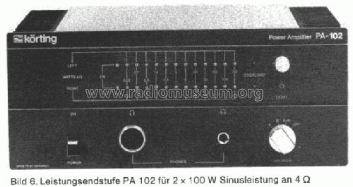 Leistungsendstufe PA-102; Körting-Radio; (ID = 945196) Ampl/Mixer