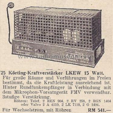 LKEW15; Körting-Radio; (ID = 1397969) Ampl/Mixer