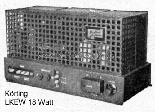 Kraftverstärker mit Netzanschluß-Gerät LKEW18; Körting-Radio; (ID = 253385) Ampl/Mixer