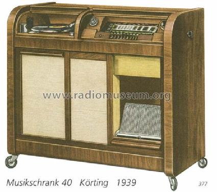 Musikschrank 40; Körting-Radio; (ID = 343) Radio