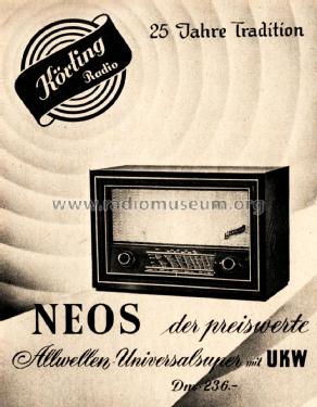 Neos 51W; Körting-Radio; (ID = 2650049) Radio