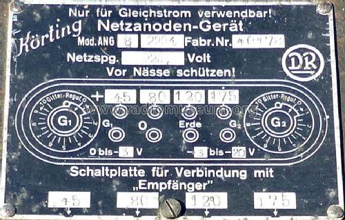 Netzanoden-Gerät ANG 8 2204; Körting-Radio; (ID = 1843530) Power-S