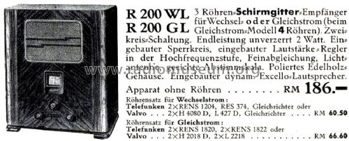 R200GL; Körting-Radio; (ID = 2656719) Radio