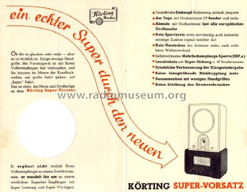 Super-Vorsatz für Volksempfänger VS1220W; Körting-Radio; (ID = 1280763) Converter