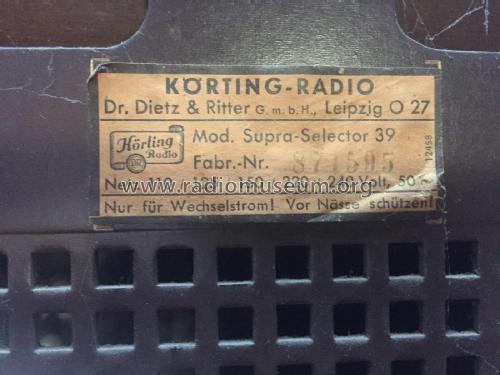 Supra-Selector 39W; Körting-Radio; (ID = 2535007) Radio