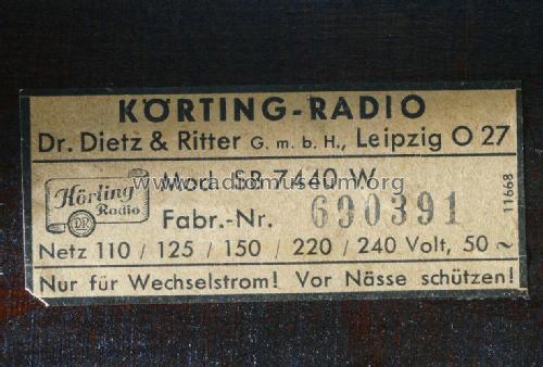 Transmare 38 SB7440W; Körting-Radio; (ID = 2618795) Radio