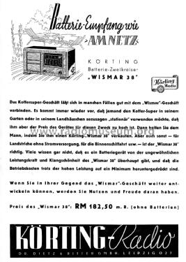 Wismar 38 R5202B; Körting-Radio; (ID = 3104615) Radio